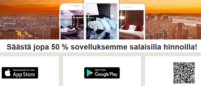 Lataa sovellus ja varaa hotellit nopeasti