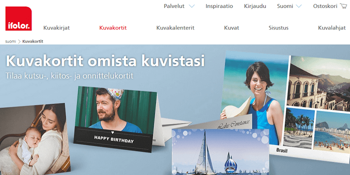 Tuotevalikot löydät sivuston yläpalkista.