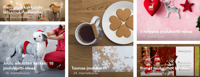 Hurmaavia ideoita jouluun