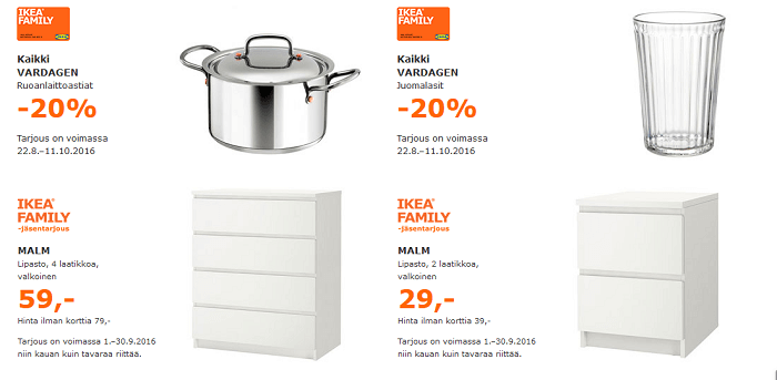 jäsenalennuksia Family-kortilla