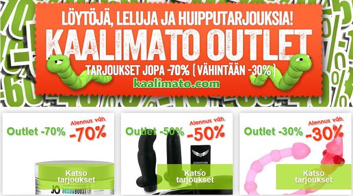 Huimia alennuksia Kaalimato Outletissa!