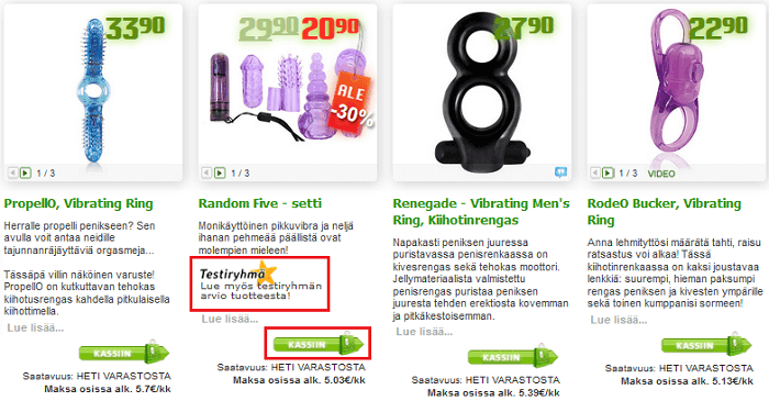 Testiryhmän arvioima tuote