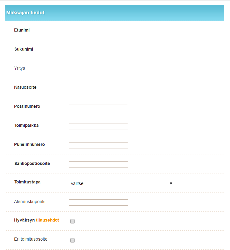 Ostoskori/alennuskoodi