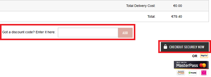 Lisää etukoodi ja siirry tilaamaan