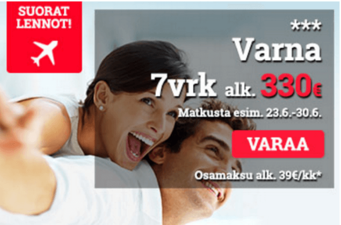 Hyviä tarjouksia suorista lennoista