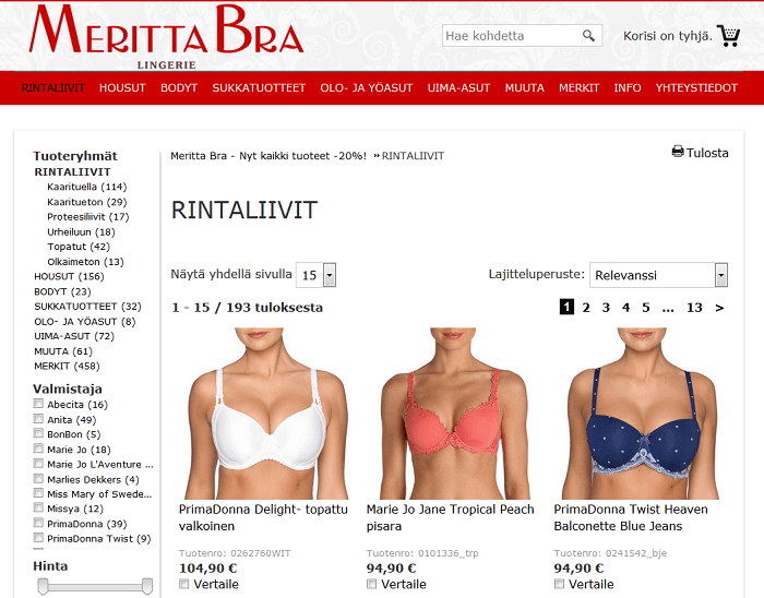 merita bra rintaliivit etukoodi kuponki