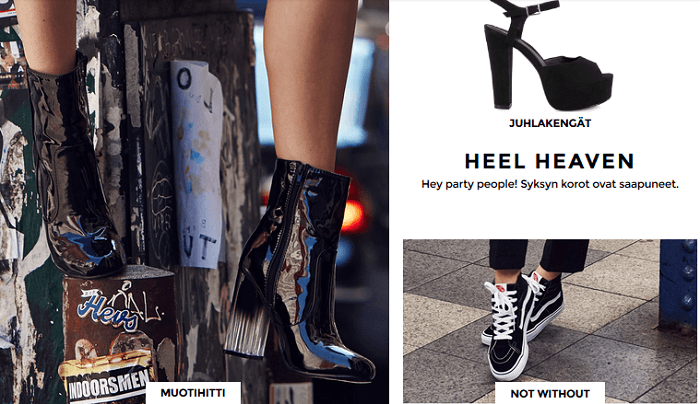 Nelly.comin kenkiä päivään ja iltaan