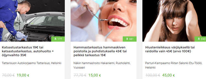 Palveluja autonhuollosta ja kauneudenhoitoon