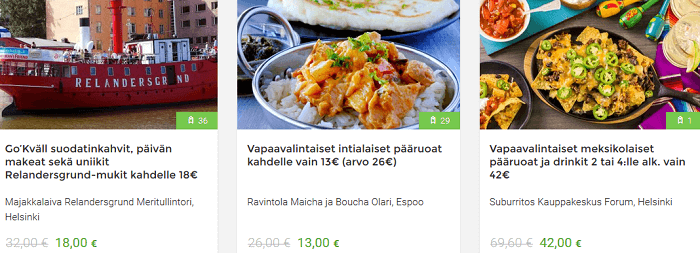 Ruokaa jopa puoleen hintaan