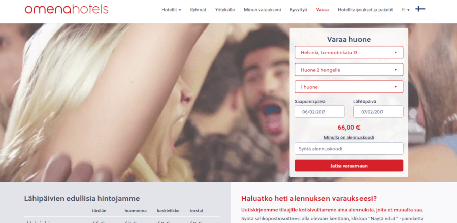 Omenahotellissa et maksa turhasta Omenahotellissa et maksa turhasta