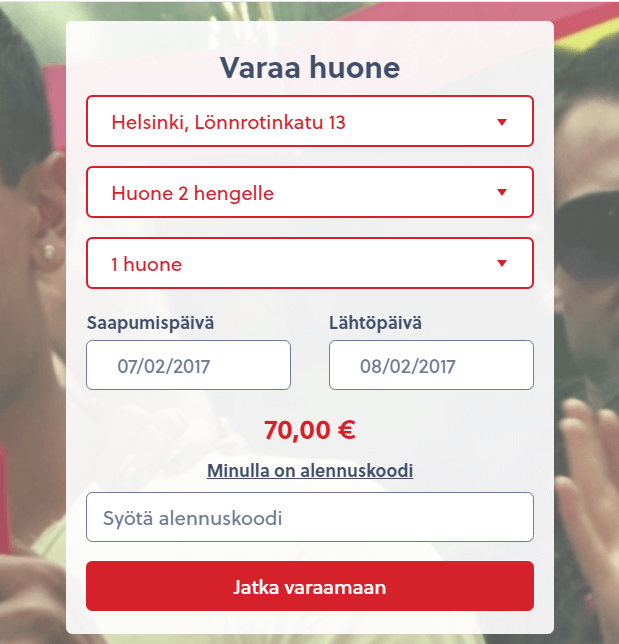 Huoneen varaaminen Huoneen varaaminen