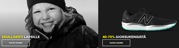 Reilusti alennettuja tuotteita Outletista