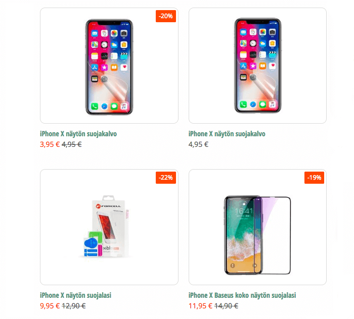 Suojakalvot iPhoneen Suojaapuhelimesta