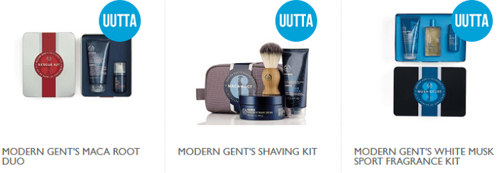 Tuotelahjapakkauksia miehille