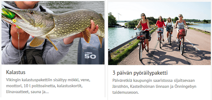 Tarjolla on monenlaisia matkapaketteja erilaisiin tarpeisiin.