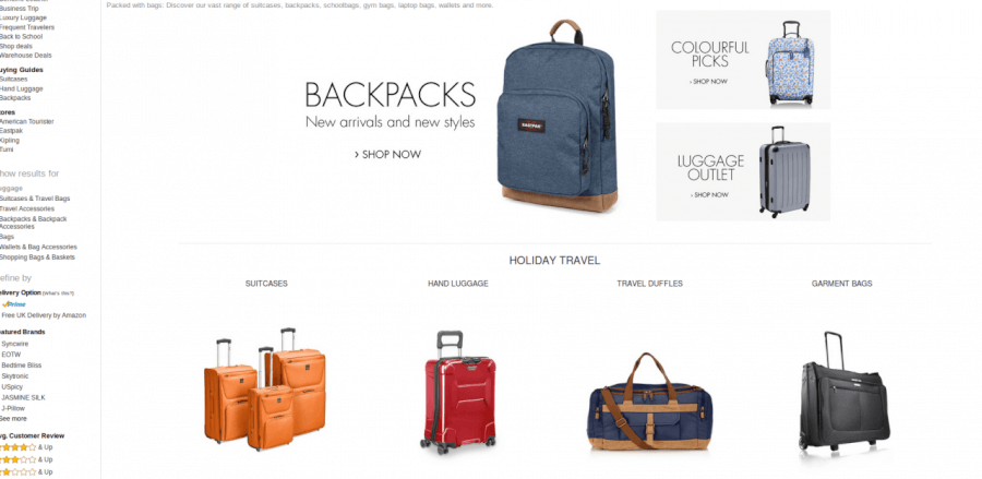 Τσάντες, αξεσουάρ και είδη ταξιδίου στις καλύτερες τιμές, μόνο στο Amazon! Τσάντες, αξεσουάρ και είδη ταξιδίου στις καλύτερες τιμές, μόνο στο Amazon!