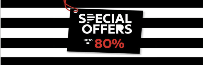 Κάνε αγορές με έκπτωση έως και 80%! Κάνε αγορές με έκπτωση έως και 80%!