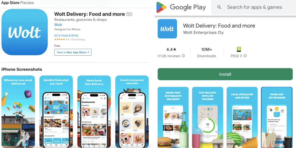 wolt Εφαρμογή