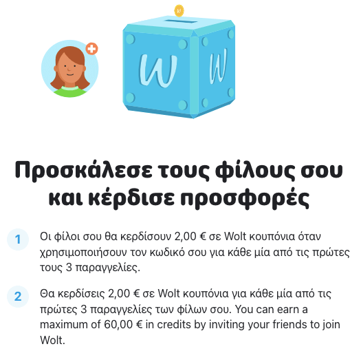 wolt Πρόγραμμα Ανταμοιβής