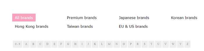 Popular brands at Sasa Sasa brands