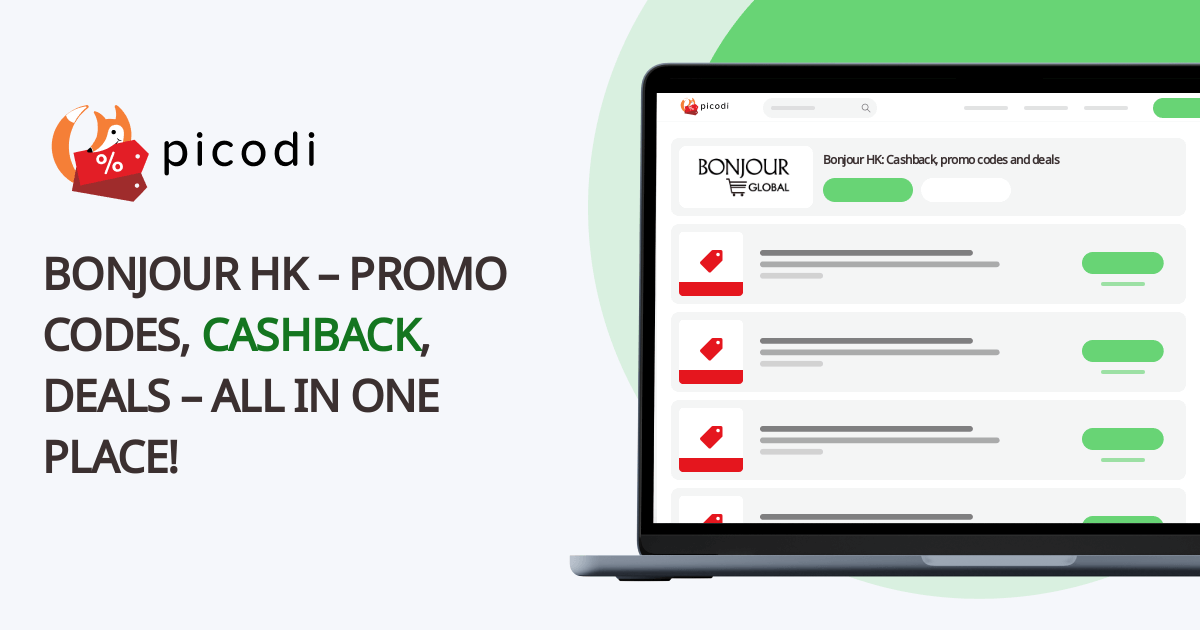 Bonjour Cosmetics and Beauty promo code September 2024 Picodi Hong Kong