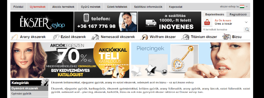 EkszerEshop ajánlat