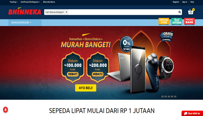 Situs resmi Bhinneka