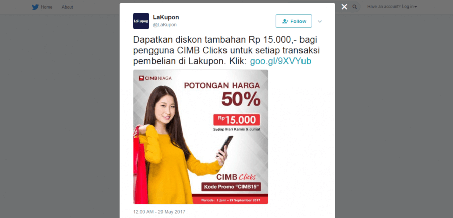 Kode voucher Lakupon | 75% | Desember 2019 | Dapatkan!