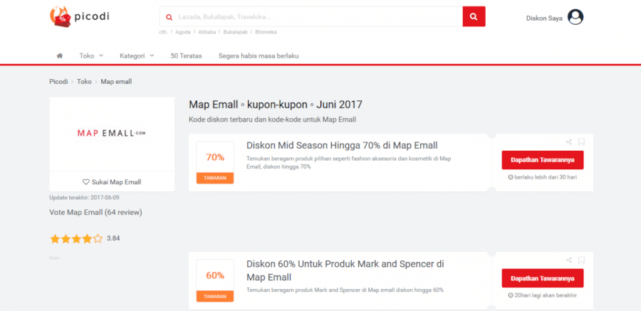 Cara Mudah Cari Kode Diskon MAP eMall