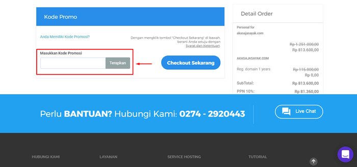 Kode promosi dari PICODI