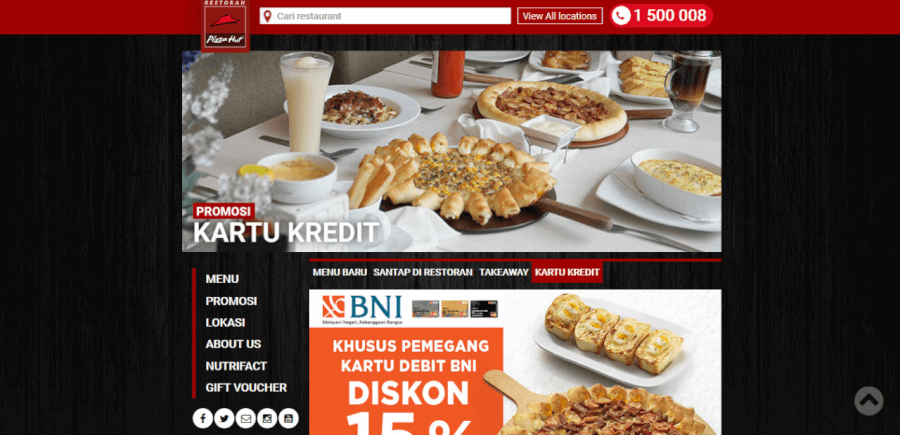 Diskon kartu kredit Pizza Hut