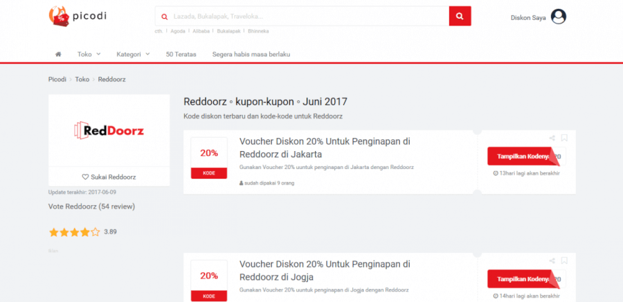 Cara Mendapatkan Kode Diskon RedDoorz