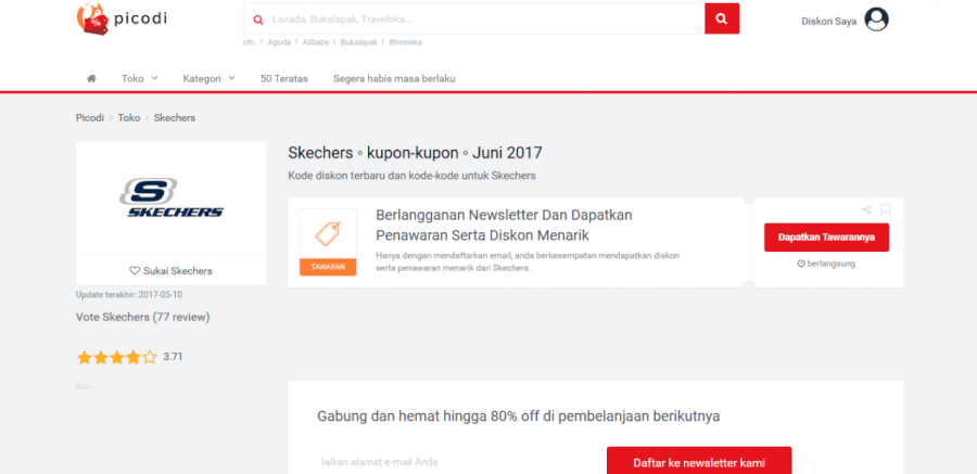Cara Mendapatkan Kode Diskon Skechers