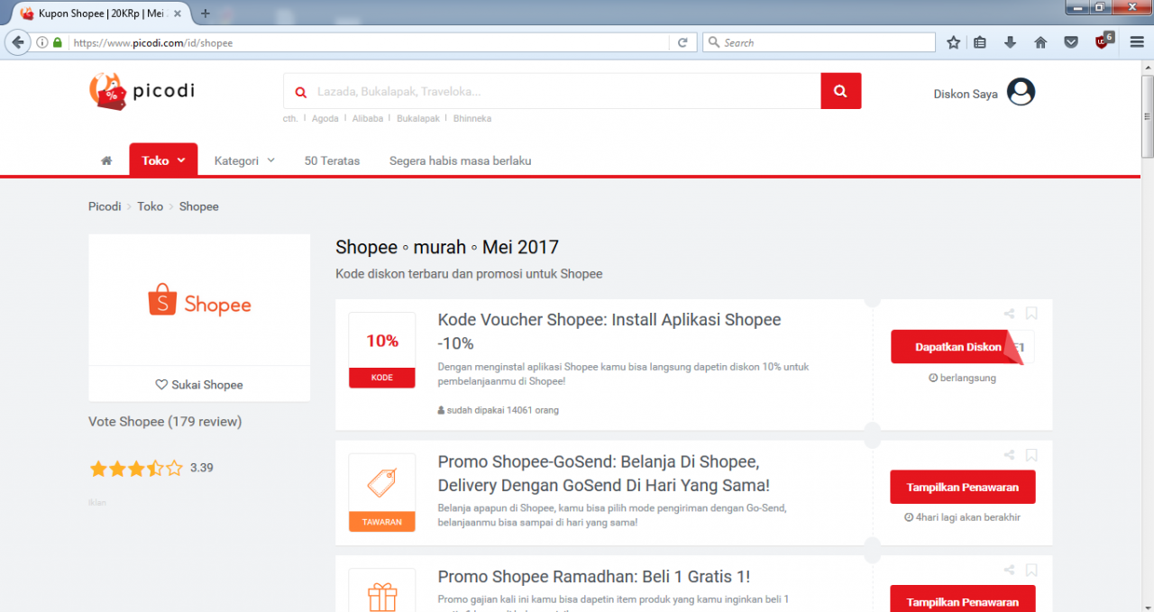 Kode Shopee | 20KRp | Januari 2018 | Dapatkan! - Picodi