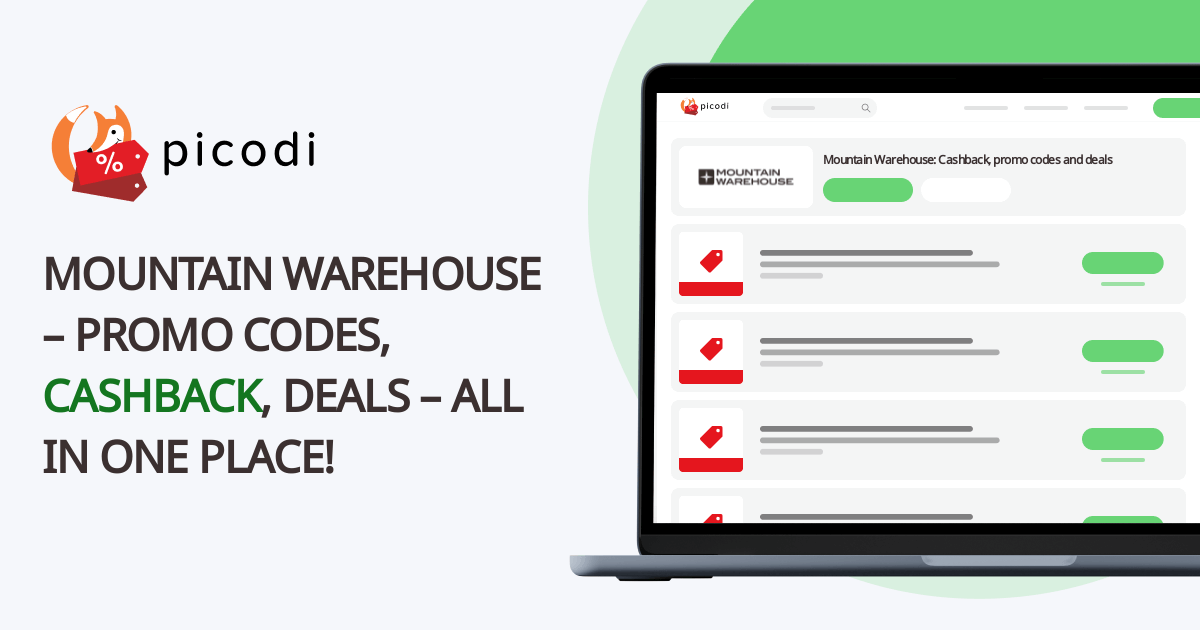 Mountain Warehouse discount code August 2024 Picodi Ireland