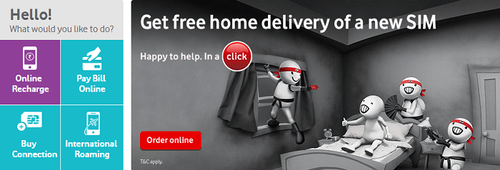 Find all information on Vodafone's website