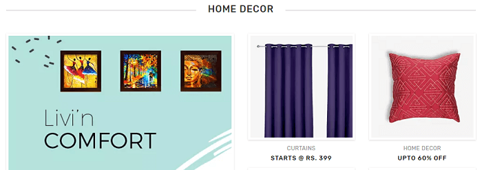 Home decor items at Voonik