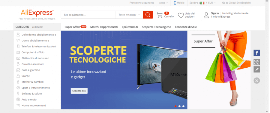 homepage aliexpress