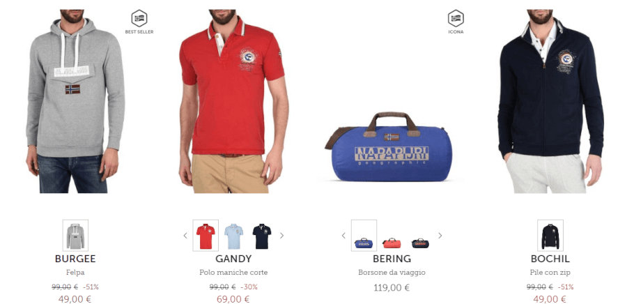 alcuni articoli in catalogo