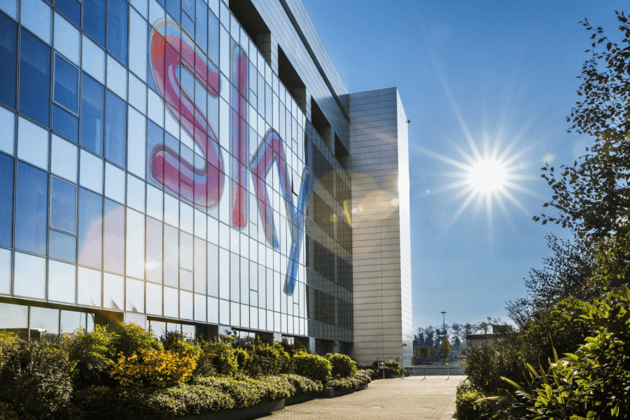 sede di sky, proprietaria di nowtv