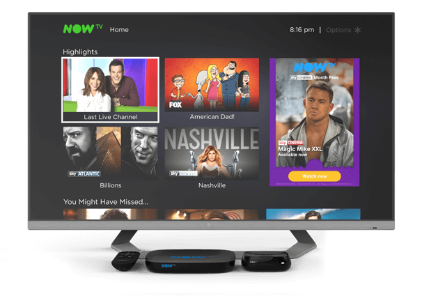 televisore con nowtv
