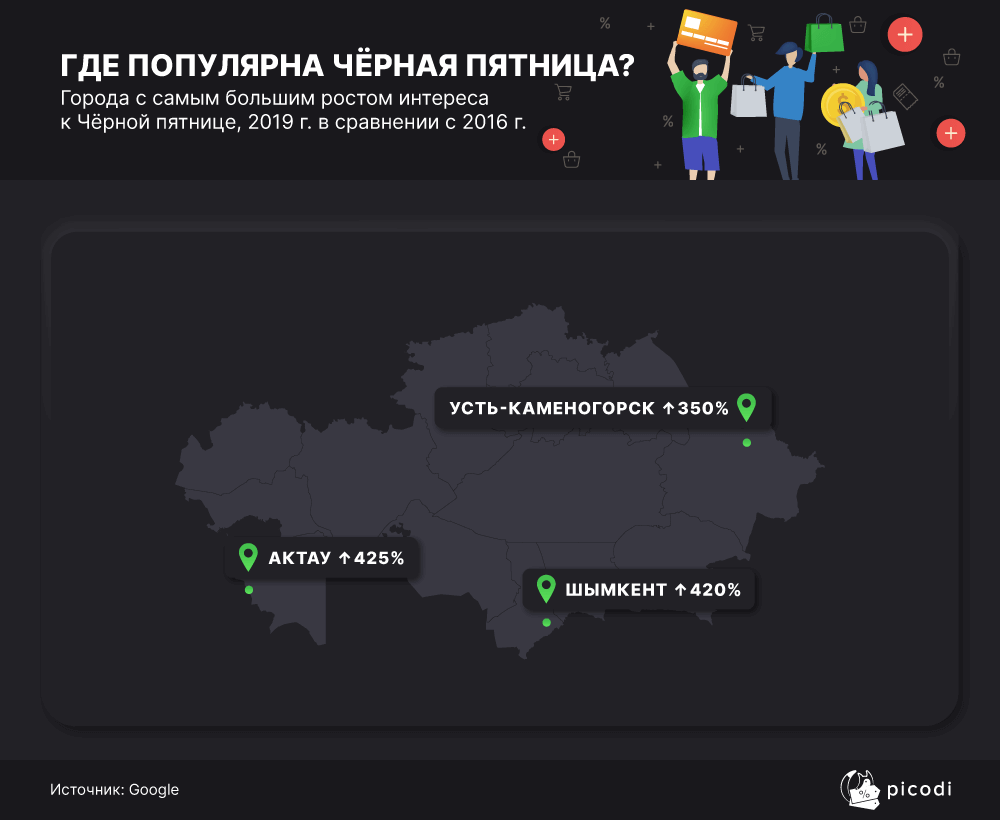 где популярна чёрная пятница