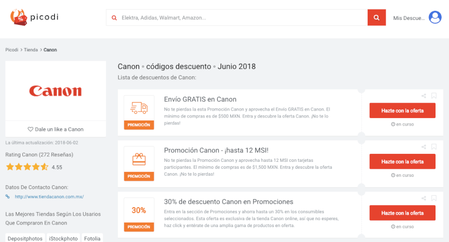 Canon cupones descuento