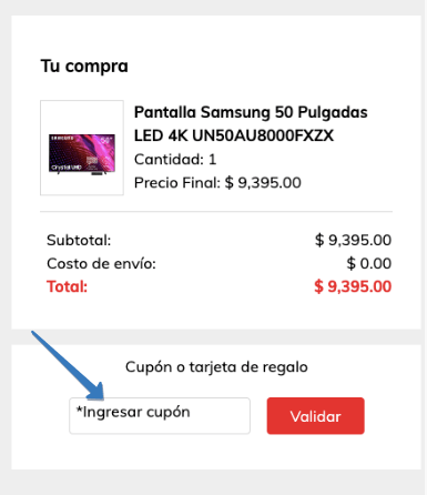 Dónde ingresar el código promocional Claro Shop en la página web