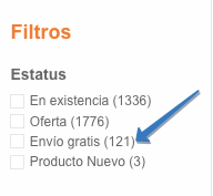 Filtro envío gratis