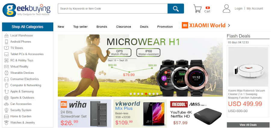 página home promociones geekbuying