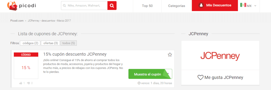 cupones descuento jcpenney