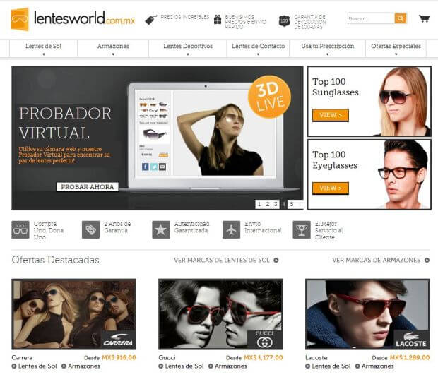 promociones en línea lentesworld