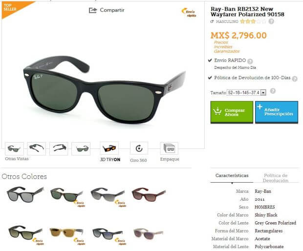 proceso de compra lentesworld