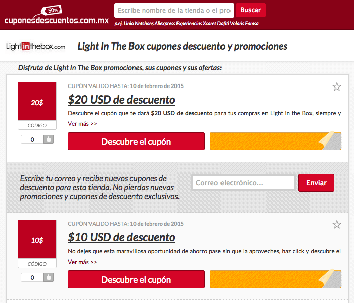 Oferta especial Light in the box Cupones i promociones para Light in the box